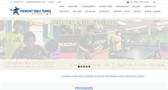 Desktop Screenshot of fremonttabletennis.com